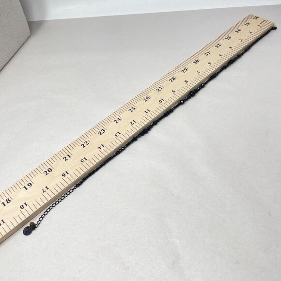 Liz‎ & Co Faceted Black Glass Necklace Goth Whimsigoth Dark Romance - Picture 6 of 10